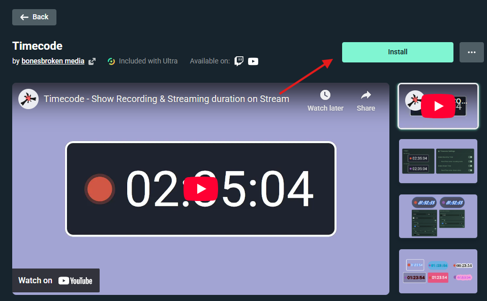 Installing Streamlabs App Store app